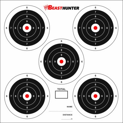 Terče Beast Hunter 17x17cm 5-target - 100ks – Sleviste.cz