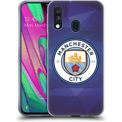 Pouzdro Head Case Samsung Galaxy A40 Manchester City FC - Modré nové logo