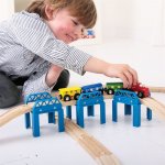 Bigjigs Rail Dřevěné koleje set mostní konstrukce – Zboží Dáma