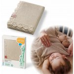 Babyono Bambusová pletená deka pro miminka 1674/02 světle béžová – Sleviste.cz
