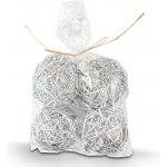 German ALLI Ozdobné ratanové koule stříbrná 1008101200 – Zboží Dáma