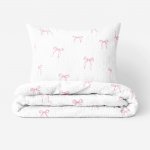 Goldea krep povlečení růžové mašličky 140x200 70x90 – Hledejceny.cz