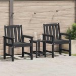 OMAXI 890399 Zahradní jídelní židle 2 ks Černá 65.5 x 59 x 88cm Plast – Hledejceny.cz