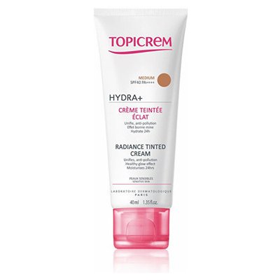 Topicrem Radiance Tinted Cream SPF 40 Hydratační tónující pleťový krém Claire Light 40 ml – Zboží Mobilmania