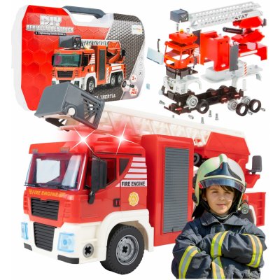 Majlo Toys Šroubovací požární auto v kufříku se světly a zvuky Fire Truck – Hledejceny.cz