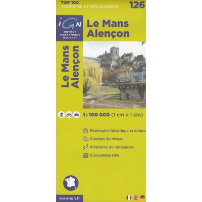 126 Le Mans Alencon 1:100t mapa