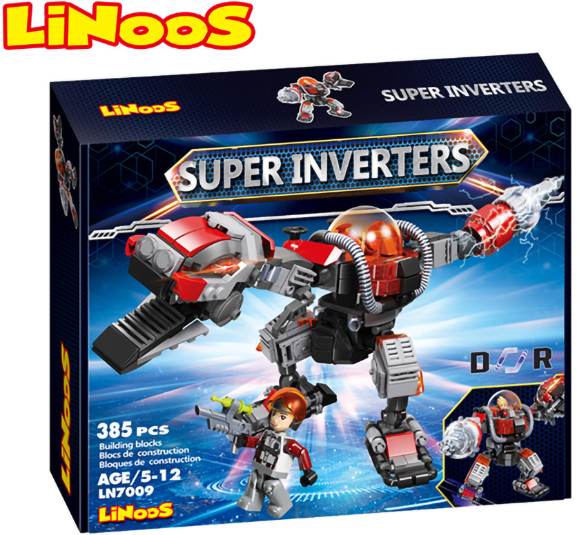 LiNooS robot/dinosaurus s postavičkou 385 ks