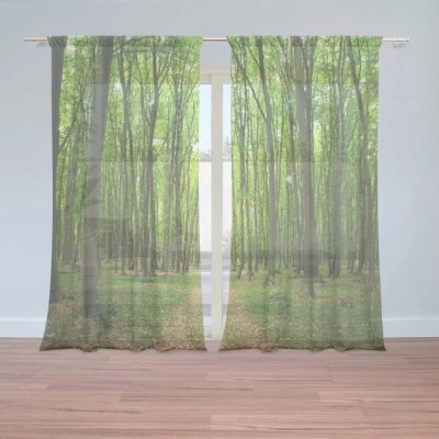 Záclony Cesta v lese: 2 ks - 150x250 cm - Sablio – Hledejceny.cz