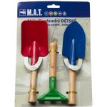 M.A.T. Dětské zahradní nářadí kovové + dřevěná rukojeť 3dílná sada – Hledejceny.cz