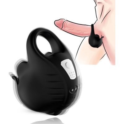 Sexys Dobíjecí silikonový vibrační pytlík na varlata s kroužkem na penis, stimulátor varlat, černý – Zboží Dáma Sexys Dobíjecí silikonový vibrační pytlík na varlata s kroužkem na penis, stimulátor varlat, černý – Zboží Dáma