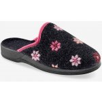 Blancheporte Pantofle s vyšívanými kytičkami antracitová – Zboží Dáma