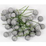 FANDY Cesmína dekorace 12 cm stříbrné glitter – Hledejceny.cz