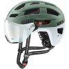 Cyklistická helma UVEX Finale Visor V Moss Green-Cloud 2024