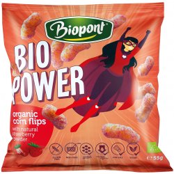 Biopont Bio kukuřičné křupky jahodové 55 g