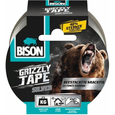 BISON Grizzly tape 10m Stříbrná – Sleviste.cz