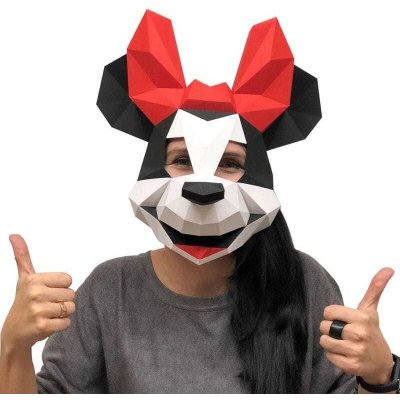 papírový model 3D maska Minnie Mouse – Zbozi.Blesk.cz