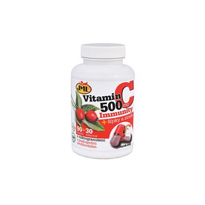 JML Vitamin C 500 mg + šípky a zinek 120 kapslí