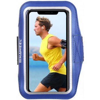 Pouzdro Haweel sportovní ruku s kapsou na klíče iPhone - tmavě modré
