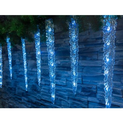 MagicHome Vánoční řetěz Icicle 65 LED ledově modrá 8 funkcí 230 V 50 Hz IP44 venkovní osvětlený D-2,70 m