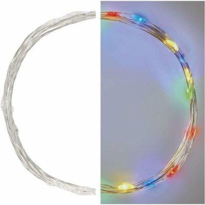 Emos D3AM04 LED vánoční nano řetěz 1,9 m 2x AA vnitřní multicolor časovač – Hledejceny.cz