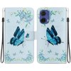 Pouzdro a kryt na mobilní telefon Motorola PROTEMIO ART Peněženkový kryt pro Motorola Moto G85 5G BLUE PANSIES 86687