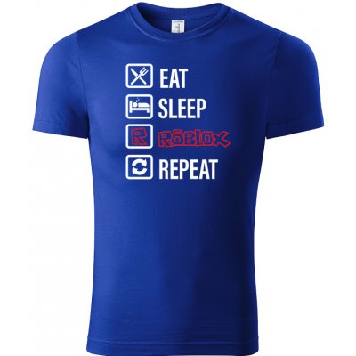 Roblox tričko Eat Sleep Repeat modré