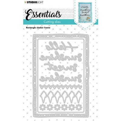 Studio Light Vyřezávací šablony na chrastidlo Studio Light, 9 ks obdélník s texty – Zboží Dáma