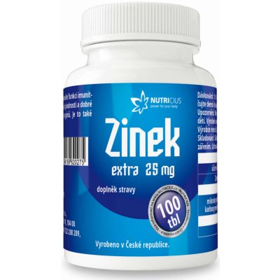 Nutricius Zinek EXTRA 25mg 100 tablet – Hledejceny.cz