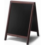 Jansen Display Dřevěný křídový A stojan 1148x680 oblý profil, tmavě hnědý – Zboží Živě