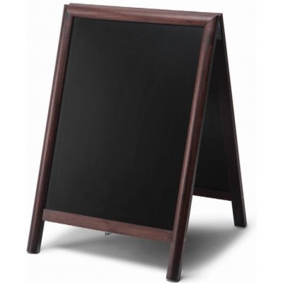 Jansen Display Dřevěný křídový A stojan 1148x680 oblý profil, tmavě hnědý – Zboží Živě