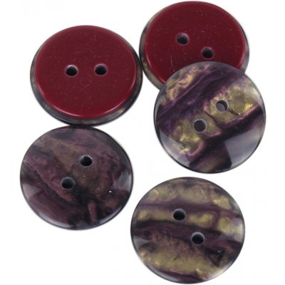 Knoflík dvoudírkový - imitace minerálu - 36" - 22,86mm Knoflík dvoudírkový - imitace minerálu: Imitace Ametyst – Hledejceny.cz