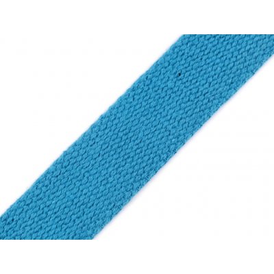Bavlněný popruh šíře 25 mm modrá