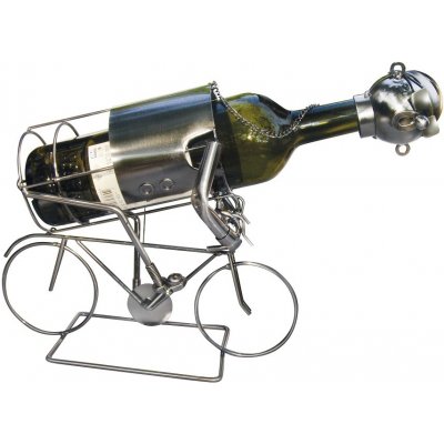 Kovový stojan na víno Cyklista – Zboží Dáma
