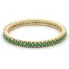 Prsteny Beny Jewellery Zlatý Eternity Prsten se Zelenými Kameny 7131779