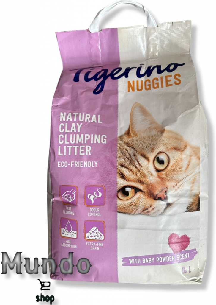 Tigerino Nuggies Baby Powder Kočkolit 2 x 14 l