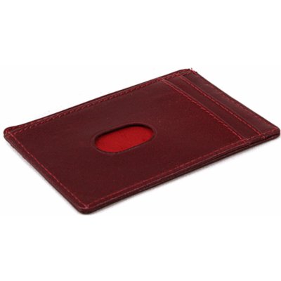 Arwel Červená jednoduchá kožená dokladovka – Zboží Mobilmania
