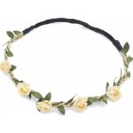 RAVEON Květinová čelenka do vlasů - Růže | Béžová – Zbozi.Blesk.cz