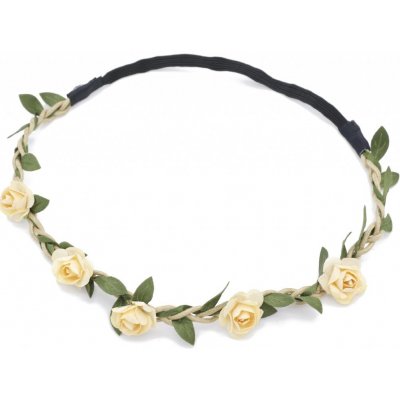 RAVEON Květinová čelenka do vlasů - Růže | Béžová – Zbozi.Blesk.cz