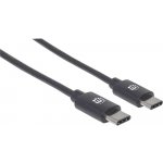 Manhattan 354868 USB-C samec USB-C samec, 0,5m, černý – Zbozi.Blesk.cz
