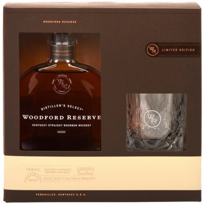 Woodford Reserve Straight Bourbon 43,2% 0,7 l (dárkové balení 1 sklenice)