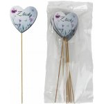 Dekorační zápich srdce s nápisem Z lásky, 8 ks D7876 – Zboží Dáma