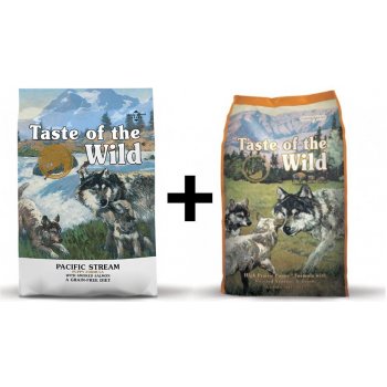 Taste of the Wild Pacific Stream Puppy 12,2 kg & High Prairie Puppy 13 kg