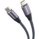 Premiumcord ku31cr05 USB-C USB 3.2 GEN 2, 3A, 60W, 20Gbit/s, bavlněný oplet, 0,5m