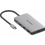 AlzaPower Metal USB-C Dock Station 9v1 Dual Screen 8K APW-HCA92SLY – Hledejceny.cz