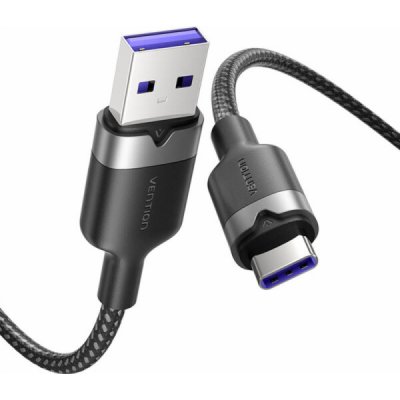 Vention CTOBH USB 2.0 A Male to C Male 6A, 2m, černý – Zboží Mobilmania