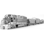 Metal Earth 3D puzzle Nákladní lokomotiva se 4 vagony (deluxe set) 95 ks – Zboží Mobilmania