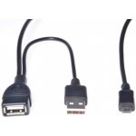 PremiumCord kur-18 USB A/female Micro USB/female - Micro USB/male OTG – Zboží Mobilmania