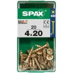 Spax Uni vrut zápust.hlava PZ/Z2 4CUT a plným závitem Yellox 4 x 20 mm 20 ks – Hledejceny.cz
