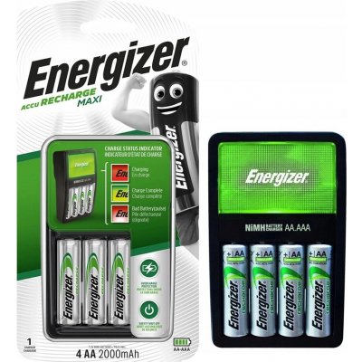 Nabíječka Energizer Maxi se 4 bateriemi R6/AA 2000mAh – Zboží Mobilmania