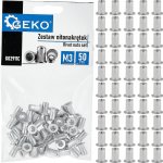 GEKO Nýtovací matice M3 (0,5–1,5) hliníkové, 50 ks - G02911C – Zboží Mobilmania